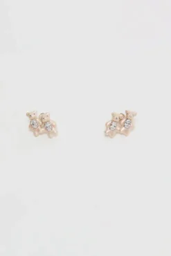 Outlet Twin Pearlescent Bear Earrings in White Holiday Gift Guide|Collections