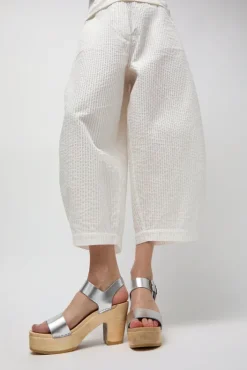 Sale Two Strap Clog on Platform in Silver Sale Clogs|Collections