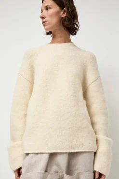 Fashion Vello Crewneck in Raw White Sweaters|Clothing