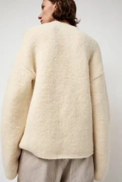 Fashion Vello Crewneck in Raw White Sweaters|Clothing