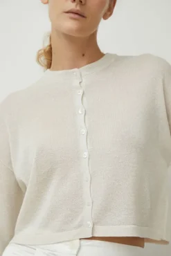 Discount Viscose Shimmery Cardigan in White Collections|Sweaters