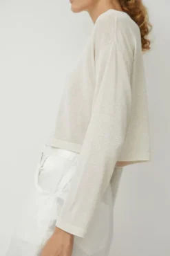 Discount Viscose Shimmery Cardigan in White Collections|Sweaters
