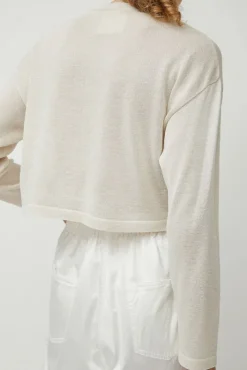 Discount Viscose Shimmery Cardigan in White Collections|Sweaters