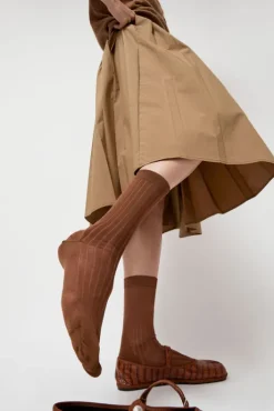 Fashion Viscose Tabi Socks in Camel Socks & Tights|Accessories