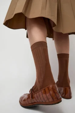 Fashion Viscose Tabi Socks in Camel Socks & Tights|Accessories