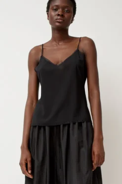 Clearance V-Neck Camisole in Black Tops|Clothing
