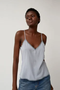 New V-Neck Camisole in Cloud Blue Tops|Clothing