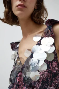 Discount V Neck Sequin Dress in Purple Landscape Holiday Gift Guide|Dresses