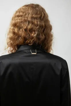 Online Weatherproof Long Blazer in Black Jackets & Outerwear|Clothing