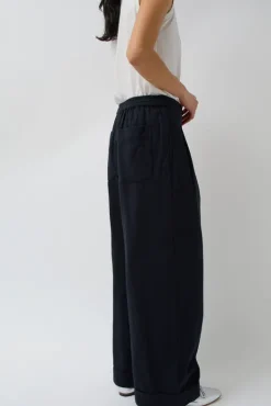New Wes Pleat Pant in Black Warp and Indigo Weft Collections|Shorts & Pants