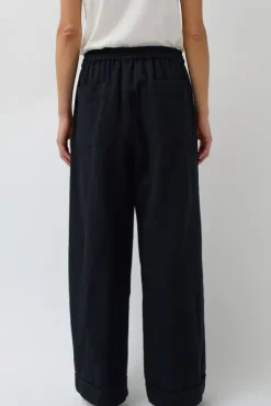 New Wes Pleat Pant in Black Warp and Indigo Weft Collections|Shorts & Pants