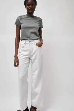 Online Wide Jean in Chalk White Collections|Denim
