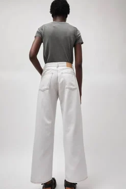 Online Wide Jean in Chalk White Collections|Denim