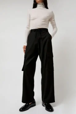 Best Wool Blend Cargo Pants in Black Collections|Shorts & Pants