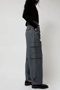 Sale Wool Blend Cargo Pants in Gray Collections|Shorts & Pants