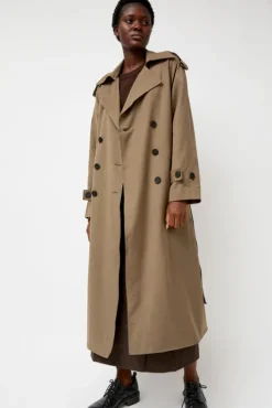 Hot Wool Blend Long Trench in Light Olive Holiday Gift Guide|Collections