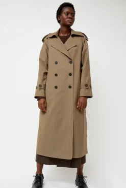 Hot Wool Blend Long Trench in Light Olive Holiday Gift Guide|Collections