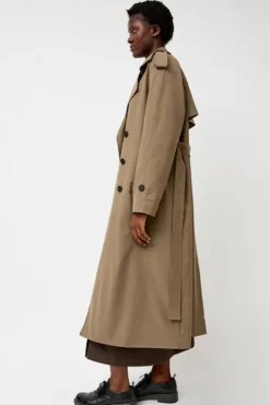 Hot Wool Blend Long Trench in Light Olive Holiday Gift Guide|Collections