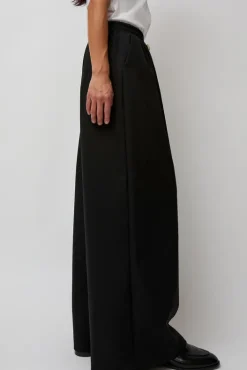 Outlet Wool Drawstring Pants in Black Shorts & Pants|Clothing