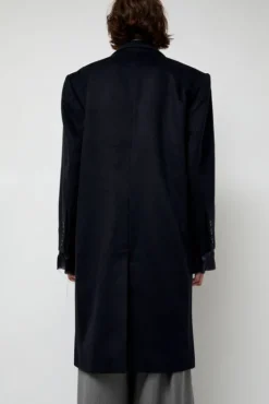 Best Wool Single Breasted Coat in Navy Jackets & Outerwear|Clothing