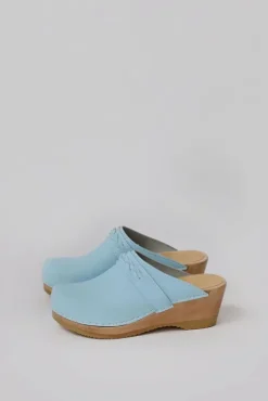 Discount Bridget Clog on Mid Wedge in Light Blue Sale Clogs|Collections