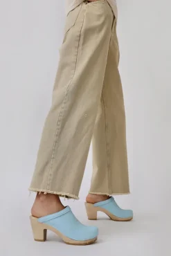 Online Old School Clog on High Heel in Light Blue Sale Clogs|Collections