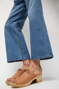 Online Simone Clog on Mid Heel in Desert Sale Clogs|Collections