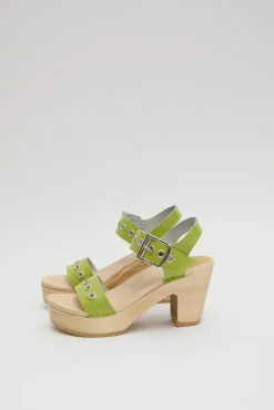 Online Two Strap Clog on Platform in Apple Patent with Eyelets Sale Clogs|Collections
